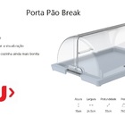 Porta Pão Vitra Com Tampa Multiuso Casa Cozinha Martiplast Az