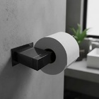 Porta Papel Higiênico [papeleira] Aço Inox 304 Preto Fosco [q