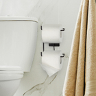 Porta Papel Higiênico Aço Parede Preto Escuro 3M Arthi