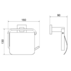 Porta Papel Higiênico Athena Meber Preto Matte