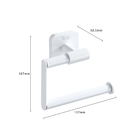 Porta Papel Higienico Branco de Parede para Banheiro