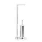 Porta Papel Higiênico com Escova Sanitária Aço Inox Cromado Essential Sensea