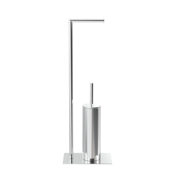 Porta Papel Higiênico com Escova Sanitária Aço Inox Cromado Essential Sensea