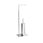 Porta Papel Higiênico com Escova Sanitária Aço Inox Cromado Essential Sensea