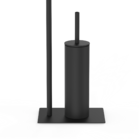 Porta Papel Higiênico com Escova Sanitária Aço Inox Preto Essential Sensea