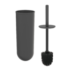 Porta Papel Higiênico com Escova Sanitária Aço Inox Preto Essential Sensea