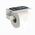 Porta Papel Higienico Com Suporte Para Celular Branco Elg