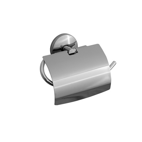 Porta Papel Higiênico Com Tampa De Inox Linha Steelo Acabamen