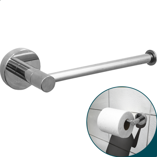 Porta Papel Higiênico Cromado Suporte De Parede Aço Inox 304