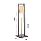 Porta Papel Higiênico De Bambu E Metal Nero - Jolitex Mek Nero