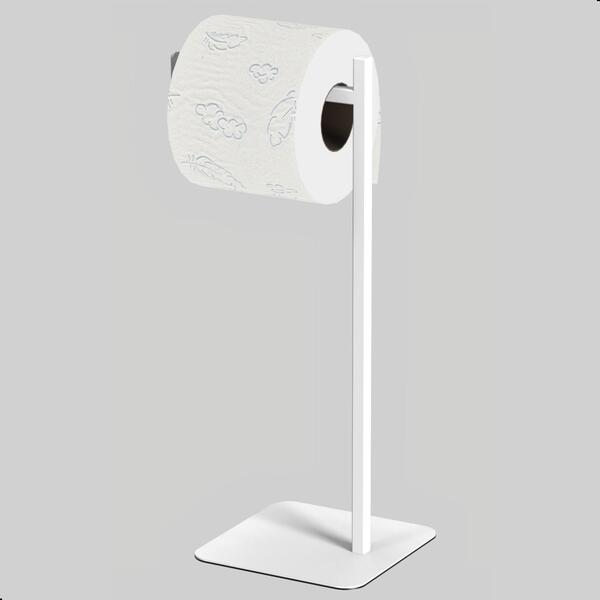 Porta Papel Higiênico De Chão Branco Suporte Para Papel Nice