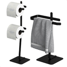 Porta Papel Higiênico De Chão E Porta Toalha Lavabo Oslo.d Pr