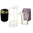 Porta Papel Higiênico De Chão Toalheiro Bancada Dourado - Pre