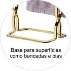 Porta Papel Higiênico De Chão Toalheiro Bancada Dourado - Ver