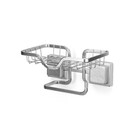 Porta Papel Higiênico de Parede com Suporte Aço Cromo Fosco Piatina Arthi