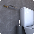 Porta Papel Higiênico De Parede Cromado E Gold Empire