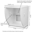PORTA PAPEL HIGIÊNICO DE PAREDE EM ACRÍLICO BRANCO CENTAURI