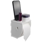 PORTA PAPEL HIGIÊNICO DE PAREDE EM ACRÍLICO BRANCO CENTAURI