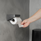 Porta Papel Higiênico de Parede Plástico Preto Eleve OU