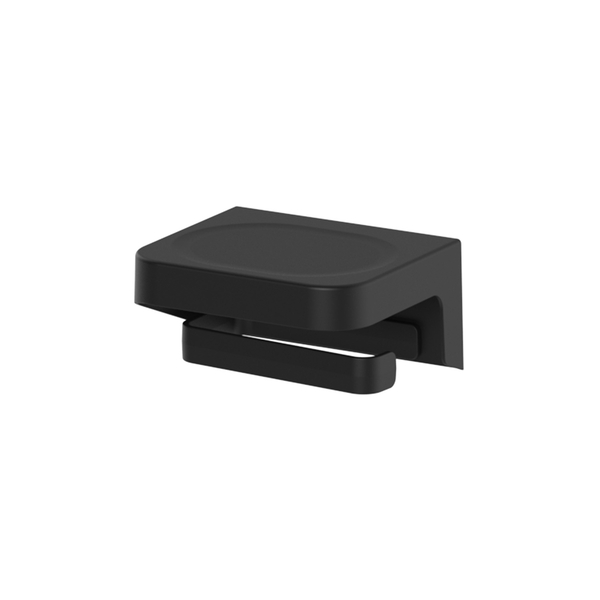 Porta Papel Higiênico de Parede Plástico Preto Eleve OU