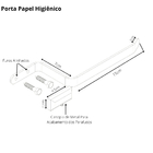 Porta Papel Higiênico De Parede Preto E Gold Empire