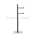 Porta Papel Higiênico De Piso Duplo Iquê Pingoo.casa - Preto