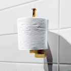 Porta Papel Higiênico Dourado Brilhoso Barra Inox 304 Papelei