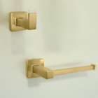 Porta Papel Higiênico Dourado Escovado Gancho Porta Toalha Ki