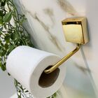 Porta Papel Higiênico Dourado Papeleira Banheiro Lavabo Futur