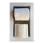 Porta Papel Higiênico Duplo Branco Carrara em Porcelanato