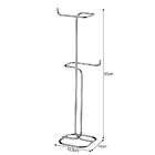 Porta Papel Higiênico Duplo De Chão Papeleira Em Aço Banheiro