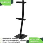 Porta Papel Higiênico Duplo De Chão Preto U.bali