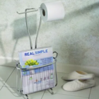 Porta papel higiênico e revistas Hudson 60,5cm