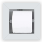 Porta Papel Higiênico Em Porcelanato Branco Carrara - Lomina