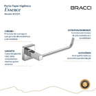 Porta Papel Higiênico Essence Cromado