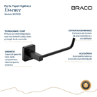 Porta Papel Higiênico Essence Preto