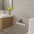 Porta Papel Higiênico Metal Parede Inox Escovado Definite Stoc