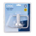 Porta Papel Higiênico Metal Parede Inox Escovado Prática Stoc