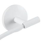 Porta Papel Higiênico Metal Parafuso ou Adesivo Simples Branco Suite Sensea