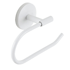 Porta Papel Higiênico Metal Parafuso ou Adesivo Simples Branco Suite Sensea