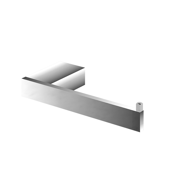 Porta Papel Higiênico Parede Metal Prata Simples Horus Fani