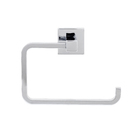 Porta Papel Higiênico Metal Parafuso ou Adesivo Simples Prata Quaddro Sensea