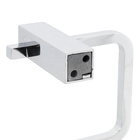 Porta Papel Higiênico Metal Parafuso ou Adesivo Simples Prata Reia Sensea