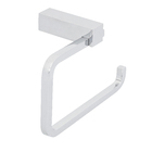 Porta Papel Higiênico Metal Parafuso ou Adesivo Simples Prata Reia Sensea