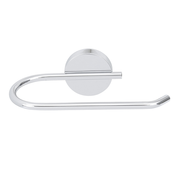 Porta Papel Higiênico Metal Parafuso ou Adesivo Simples Prata Strong Sensea