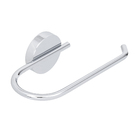 Porta Papel Higiênico Metal Parafuso ou Adesivo Simples Prata Strong Sensea