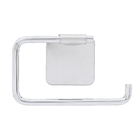 Porta Papel Higiênico Metal Parafuso ou Adesivo Simples Prata Tiger Sensea