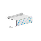 Porta Papel Higiênico Metal Parafuso ou Adesivo Simples Prata Tiger Sensea