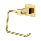 Porta Papel Higienico Papeleira Dourado Brilhante Quadrado Lu