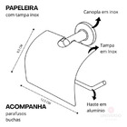 Porta Papel Higienico Papeleira Inox